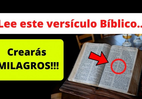 ¡¡¡ESTE TEXTO SECRETO DE LA BIBLIA TE ENSEÑA A CREAR MILAGROS!!!