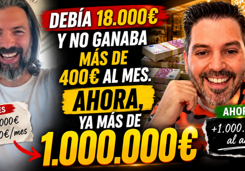 Javier tenía una deuda de 18.000 euros y no ganaba más de 400 euros al mes, y ahora ya ha ganado su primero millón de euros.