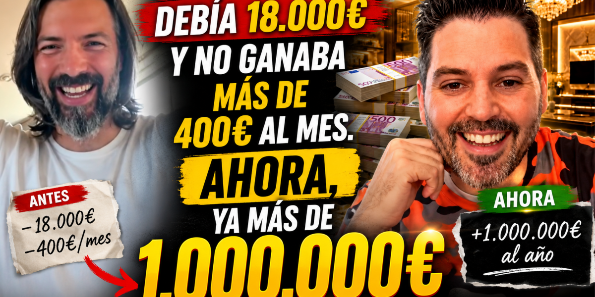 Javier tenía una deuda de 18.000 euros y no ganaba más de 400 euros al mes, y ahora ya ha ganado su primero millón de euros.