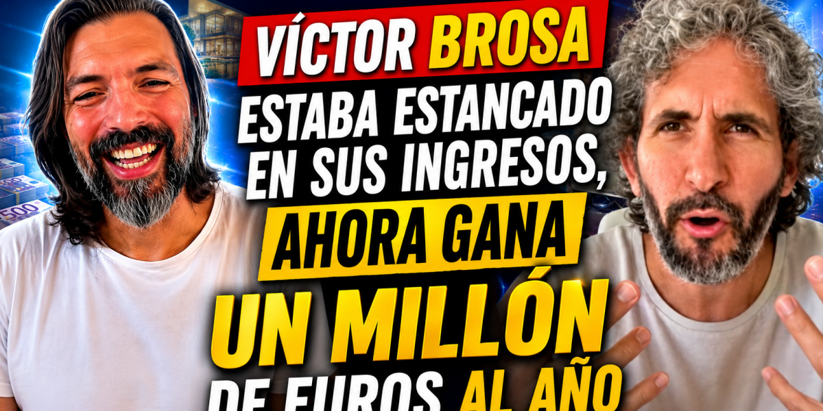 Victor Brossah no conseguía pasar de 2000 o 3000 euros al mes, y entró en la mentoría de Lain y ahora gana 1.000.000 de euros al año.